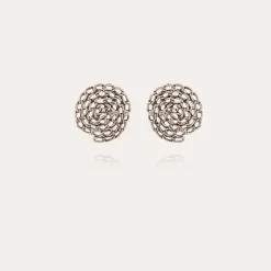 Gas Bijoux Onde Gourmette studs earrings silver^Femme Boucles D'oreilles|Bijoux Argentés