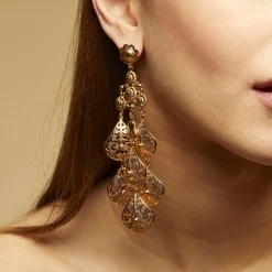 Gas Bijoux Orferia earrings large size gold^Femme Boucles D'oreilles