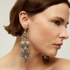 Gas Bijoux Orferia earrings large size silver^Femme Boucles D'oreilles