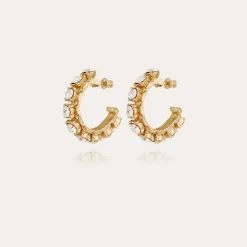 Gas Bijoux Parelie earrings gold - Strass^Femme Boucles D'oreilles
