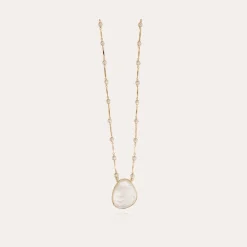 Gas Bijoux Perla Gipsea long necklace gold - White Mother-of-pearl^Femme Sautoirs