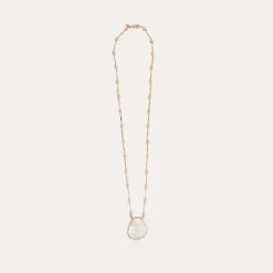 Gas Bijoux Perla Gipsea long necklace gold - White Mother-of-pearl^Femme Sautoirs