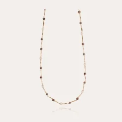 Gas Bijoux Perla Serti long necklace gold^Femme Sautoirs