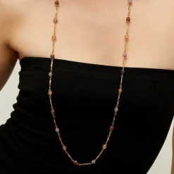 Gas Bijoux Perla Serti long necklace gold^Femme Sautoirs|Sautoirs