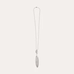 Gas Bijoux Plume long necklace silver^Homme Colliers & Pendentifs Homme