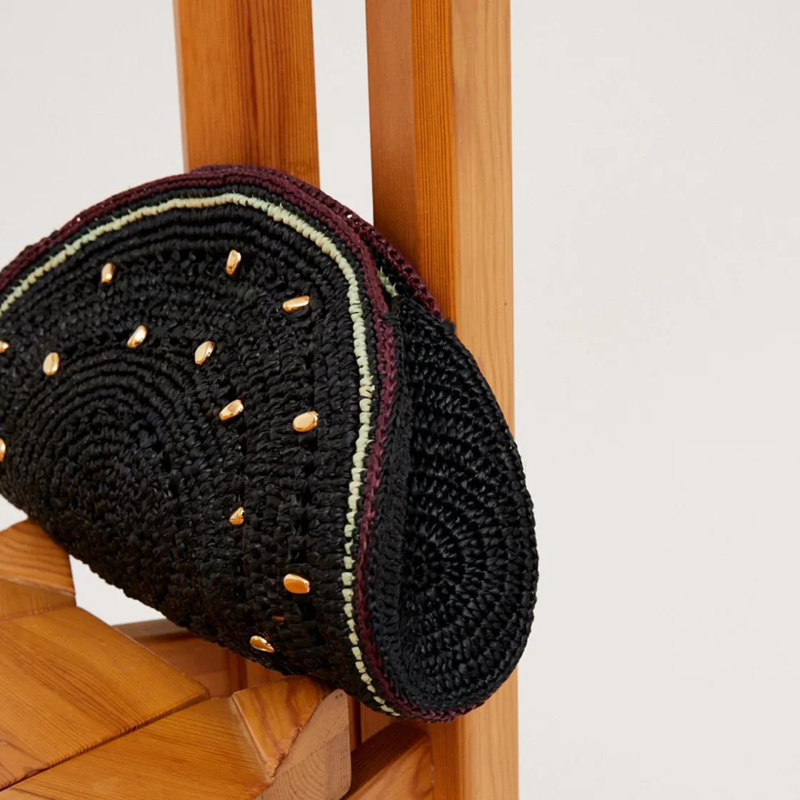 Gas Bijoux Pochette Sol raphia^ Sacs & Pochettes