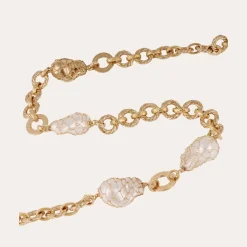 Gas Bijoux Rainbow Biwa long necklace gold^Femme Sautoirs