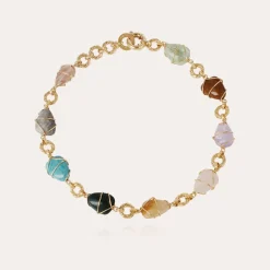 Gas Bijoux Rainbow multi necklace gold^Femme Colliers