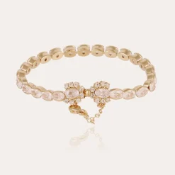 Gas Bijoux Riviera Fleur bracelet large size gold - Zirconia^Femme Bracelets