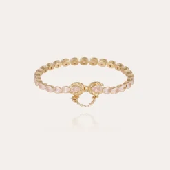 Gas Bijoux Riviera Fleur bracelet large size gold - Zirconia^Homme Bracelets Homme