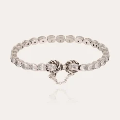 Gas Bijoux Riviera Fleur bracelet large size silver - Zirconia^Homme Bracelets Homme