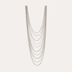 Gas Bijoux Romeo long necklace silver^Femme Sautoirs|Bijoux Argentés
