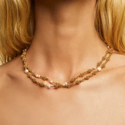 Gas Bijoux Rosario long necklace gold^Femme Sautoirs
