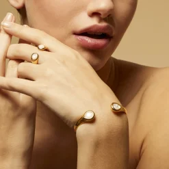 Gas Bijoux Saint Germain bracelet gold - White Mother-of-pearl^Femme Bracelets