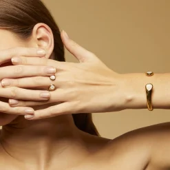 Gas Bijoux Saint Germain ring gold - White Mother-of-pearl^Femme Bagues