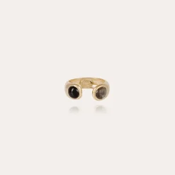 Gas Bijoux Saint Germain ring gold - & black Onyx^Femme Bagues