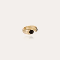Gas Bijoux Saint Germain ring gold - & black Onyx^Femme Bagues