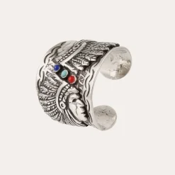 Gas Bijoux Santa Fe cabochons ring silver^Homme Bagues Homme
