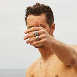 Gas Bijoux Santa Fe ring silver^Homme Bagues Homme