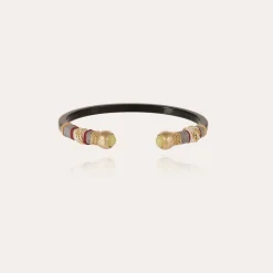 Gas Bijoux Sari Bis bracelet acetate gold - Black^Femme Bracelets