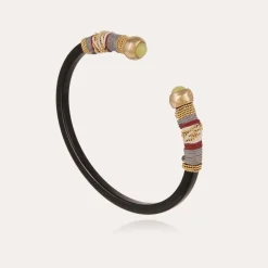 Gas Bijoux Sari Bis bracelet acetate gold - Black^Femme Bracelets