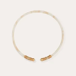 Gas Bijoux Sari Bis necklace acetate gold - Ivory^Femme Colliers