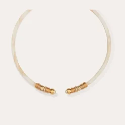 Gas Bijoux Sari Bis necklace acetate gold - Ivory^Femme Colliers