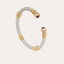 Gas Bijoux Sari raffia bracelet acetate gold^Femme Bracelets