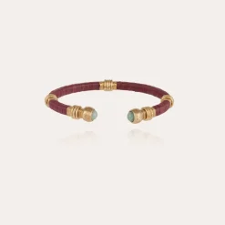 Gas Bijoux Sari raffia bracelet acetate gold^Femme Bracelets
