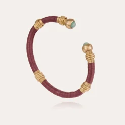 Gas Bijoux Sari raffia bracelet acetate gold^Femme Bracelets