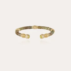 Gas Bijoux Sari raffia bracelet acetate gold^Femme Bracelets