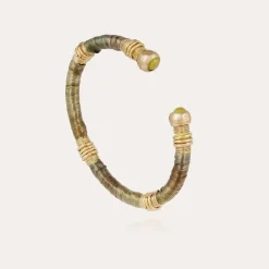 Gas Bijoux Sari raffia bracelet acetate gold^Femme Bracelets
