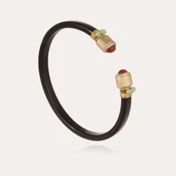 Gas Bijoux Sarina Bis bracelet acetate gold - Black -^Femme Bracelets