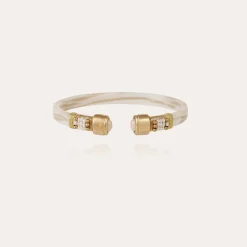 Gas Bijoux Sarina Bis bracelet acetate gold - Ivory^Femme Bracelets