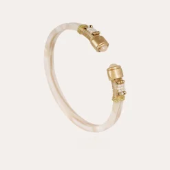 Gas Bijoux Sarina Bis bracelet acetate gold - Ivory^Femme Bracelets