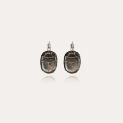 Gas Bijoux Scaramouche earrings silver - Grey Mother-of-pearl^Femme Boucles D'oreilles