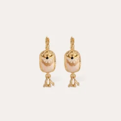 Gas Bijoux Scaramouche enamel earrings gold^Femme Boucles D'oreilles
