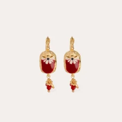 Gas Bijoux Scaramouche enamel earrings gold^Femme Boucles D'oreilles