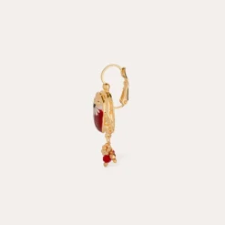 Gas Bijoux Scaramouche enamel earrings gold^Femme Boucles D'oreilles