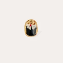 Gas Bijoux Scaramouche studs earrings enamel gold^Femme Boucles D'oreilles