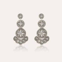 Gas Bijoux Sequin triple rows earrings silver^Femme Boucles D'oreilles|Bijoux Argentés