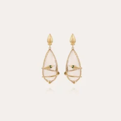 Gas Bijoux Serti Goutte Bis earrings gold -^Femme Boucles D'oreilles