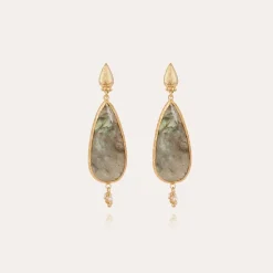 Gas Bijoux Serti Goutte earrings gold -^Femme Boucles D'oreilles
