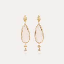 Gas Bijoux Serti Goutte earrings gold -^Femme Boucles D'oreilles