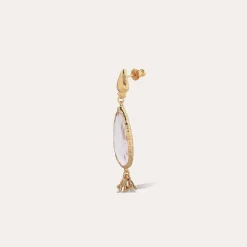 Gas Bijoux Serti Goutte earrings small size gold -^Femme Boucles D'oreilles