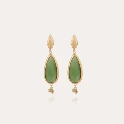 Gas Bijoux Serti Goutte earrings small size gold -^Femme Boucles D'oreilles