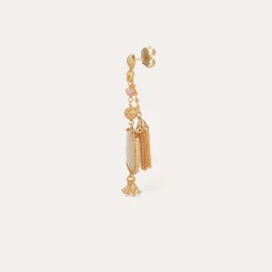 Gas Bijoux Serti Pondicherie earrings small size gold - White Mother-of-pearl^Femme Boucles D'oreilles