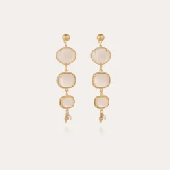 Gas Bijoux Silene mother-of-pearl earrings gold - White Mother-of-pearl^Femme Boucles D'oreilles
