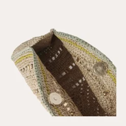 Gas Bijoux Sol clutch raffia^ Sacs & Pochettes