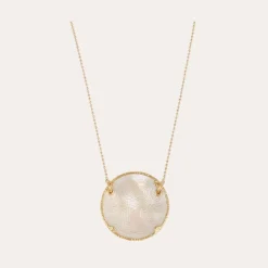 Gas Bijoux Sun Diva necklace large size gold - White Mother-of-pearl^Femme Colliers